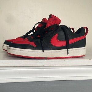 Nike Red and Black Low-Top Sneakers